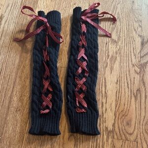 Hot Topic Black and Red Leg Warmers